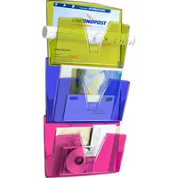 CEP Wandprospekthalter-Set Happy mit 3 Fächern mehrfarbig