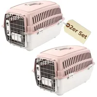 GarPet 2x Transportbox IATA Flugbox Flugzeug Hundebox kleine Hunde
