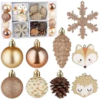Brubaker 26 Stück Christbaumschmuck Wald und Tiere - Weihnachtskugel