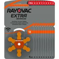 Rayovac 60x Rayovac Hörgerätebatterie Zinc Air, 13, 1.4V 10x