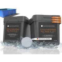 Nasswerk Multitabs 5-in-1 Chlortabletten 200g langsam löslich für Poolpflege,