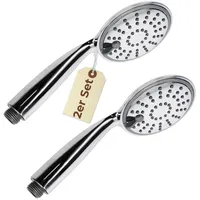 GarPet 2x Duschkopf Wassersparend 3 Funktion Duschbrause Handbrause Dusche