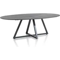 Henders & Hazel Ridgefield Esstisch Ellipse Eiche furniert/Metallgestell off