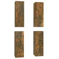 VidaXL TV-Schränke 4 Stk. Räuchereiche 30,5x30x90 cm Holzwerkstoff
