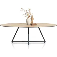 Henders & Hazel Ridgefield Esstisch Ellipse Eiche furniert/Metallgestell off
