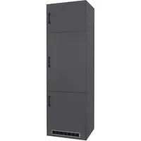 Kochstation Kühlumbauschrank »KS-Toronto, Höhe 200 cm«, schwarz