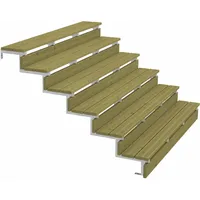 Plus Außentreppe Kiefer/Feuerverzinkt 6 Stufen 180 cm breit