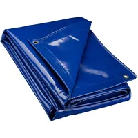 Wiltec wetterfeste Abdeckplane blau, wasserfeste Plane mit Ösen 4