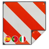 Relaxdays Warntafel, 3in1 Warnschild Italien, Spanien, Portugal, 50x50 cm,
