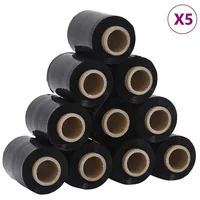 VidaXL Stretchfolien 50 Stk. Schwarz 23 μm 10 cm