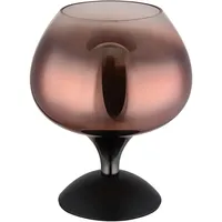 GLOBO Tischleuchte Glas kupfer Tischlampe Retro Nachttischleuchte schwarz chrom,
