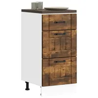 VidaXL Küchen-Unterschrank Lucca Räuchereiche Holzwerkstoff