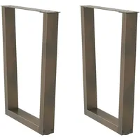 VidaXL Esstisch Beine V-Form 70 x 73,3 cm braun