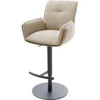 DeLife Barstuhl Nela-Flex Materialmix Schlamm Drehfuß höhenverstellbar Metall drehbar