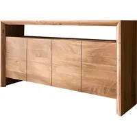 DeLife Sideboard Assuan 175 cm Akazie Natur 4 Türen