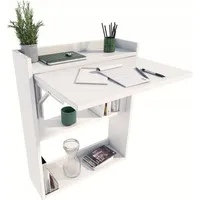 Matkam Schreibtisch, (Weiß) Holzwerkstoff, 70x85x20 cm, Arbeitszimmer, Schreibtische, Bürotische