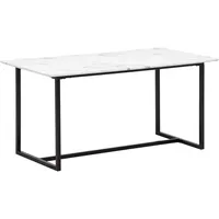 FineBuy Esstisch Esszimmertisch Marmor Optik Weiss Esstisch Küchentisch Tisch