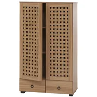MCW Schrank MCW-N87, Wohnzimmerschrank, 3D-Flecht-Design 2 Türen 3 Staufächer