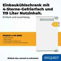 GGV Exquisit EKS5131-4-FE-090E Einbaukühlschrank (119 l, 880 mm hoch)