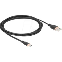 DeLock 81227 USB Kabel, A Stecker > C Schwarz