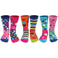 United Oddsocks Kinder Socken, 6 individuelle Socken - Geschenkbox,