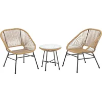 Svita TULUM Balkon-Möbel 3-tlg. Garten-Möbel Set Balkonstühle mit Tisch
