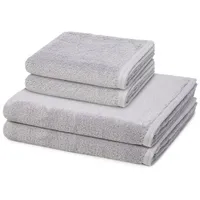 VOSSEN Vegan Life Handtuchset 4-tlg. grau