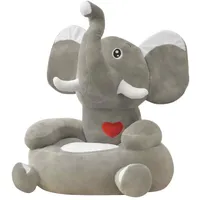 VidaXL Plüsch-Kindersessel Elefant Grau
