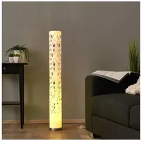 LINDBY Dekorative RGBW-LED-Stehlampe Alisea / weiß, nickel satiniert