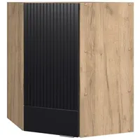 Vicco Eckhängeschrank Fame-Line Eiche Schwarz gestreift 57 cm