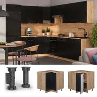 Vicco Fame-Line Eiche Schwarz gestreift 87 cm ohne Arbeitsplatte