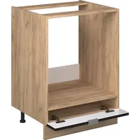Vicco Herdumbauschrank Fame-Line Eiche Schwarz gestreift 60 cm ohne