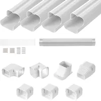 Vevor Mini-Split-Line-Set-Abdeckung 76,2 mm B 4830 mm L, dekorative