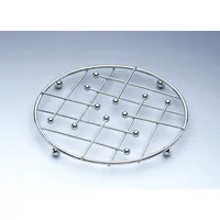 JUSTINUS Untersetzer Life Style 22 cm Edelstahl Silber