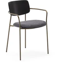 Kave Home 2er-Set Kave Home Stuhl Maureen Metall Grau