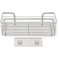 Intirilife Duschregal, Silber Metall, 14x10.5x32 cm, Badezimmer,,Duschregale - Duschablagen