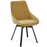 Kave Home 4er-Set Kave Home Stuhl Jenna Stoff Gelb