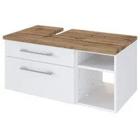 Held Held-Möbel Waschbeckenunterschrank Davos Dekor Weiß