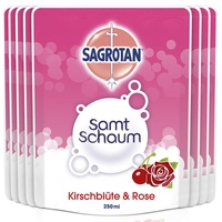 Sagrotan Samt-Schaum Nachfüller Kirschblüte & Rose – 8 x