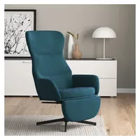 Nova - Relaxsessel mit Fußstütze Blau Samt vidaXL