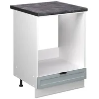 Vicco Herdumbauschrank Fame-Line 60 cm mit Arbeitsplatte Anthrazit