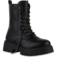 VAN HILL Damen Leicht Gefütterte Schnürstiefeletten Stiefeletten Schuhe 841446,
