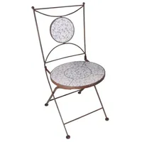 Esschert Design Gartenstuhl in blau | weiß | Gr.: