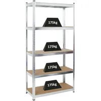 Proregal Schwerlastregal Ragnar für Gesamtlast 875kg Maße: 180x90x40 cm,