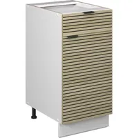 Vicco Küchenschränke Fame-Line Weiß Eiche gefräst 40 cm ohne