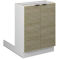 Vicco Regalinselunterschrank Fame-Line Weiß Eiche gefräst 60 cm