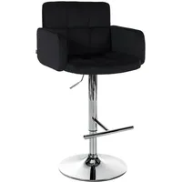 CLP Barhocker Los Angeles Samt schwarz/chrom