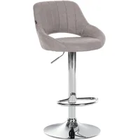 CLP Barhocker Milet Stoff grau