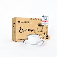 Muvell 6er Espresso-Set "PALERMO" inkl. Tasse 60ml | Untertasse
