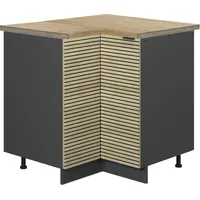 Vicco Fame-Line Anthrazit Eiche gefräst 87 cm mit Arbeitsplatte